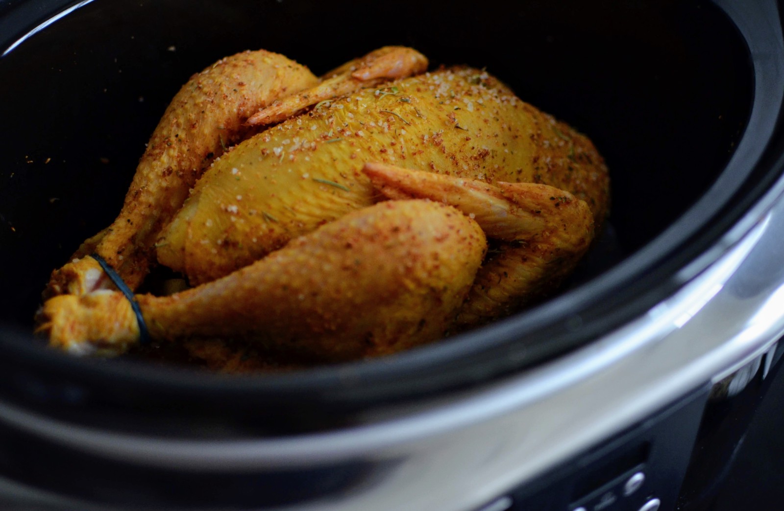 Herb-rubbed chicken in Crock-Pot