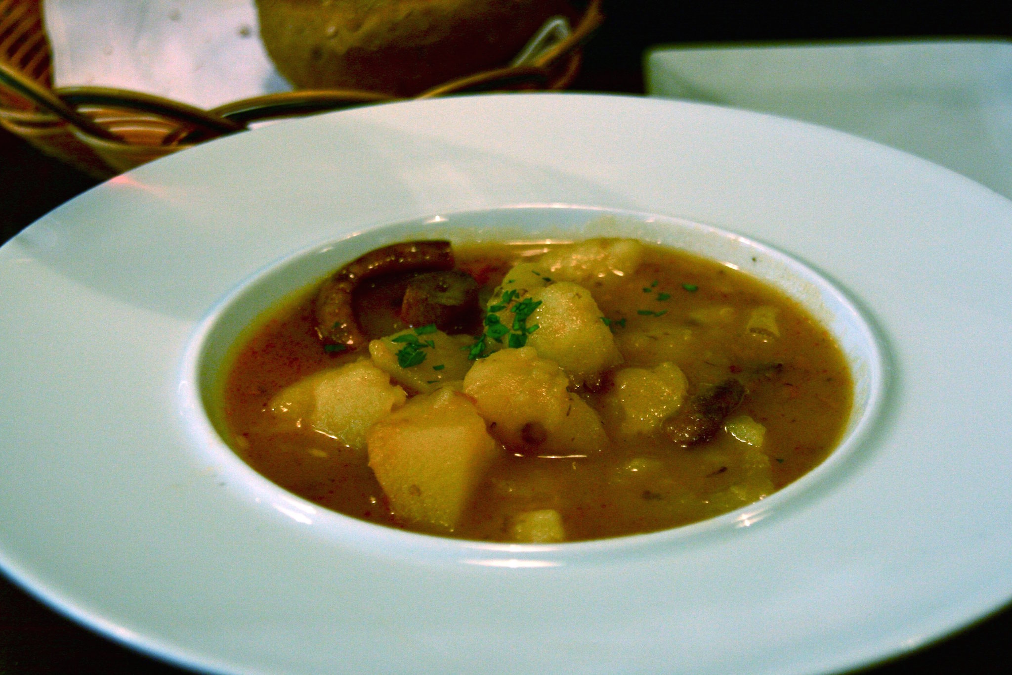 Potato and mushroom stew