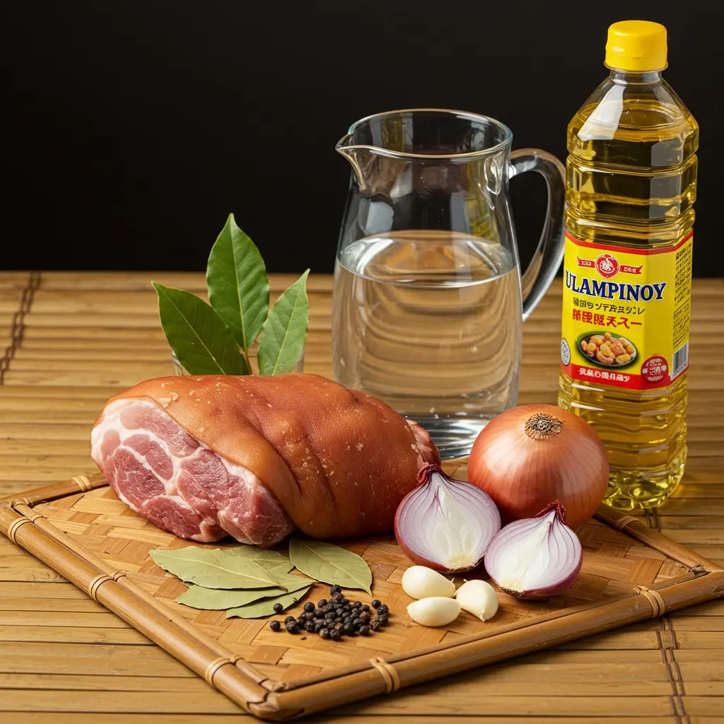 Ingedients for making crispy pata