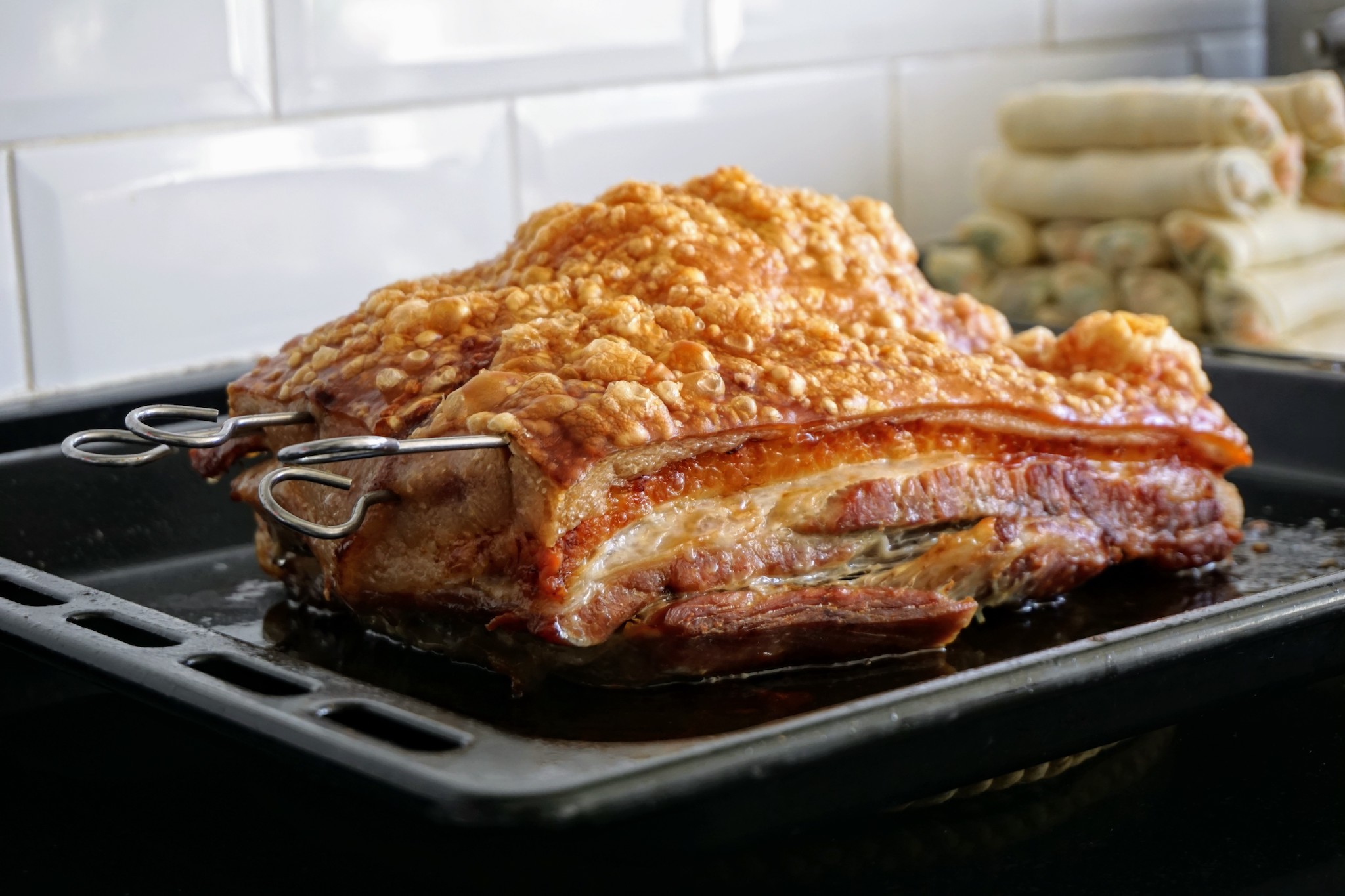 Photo of bagnet resting before slicing