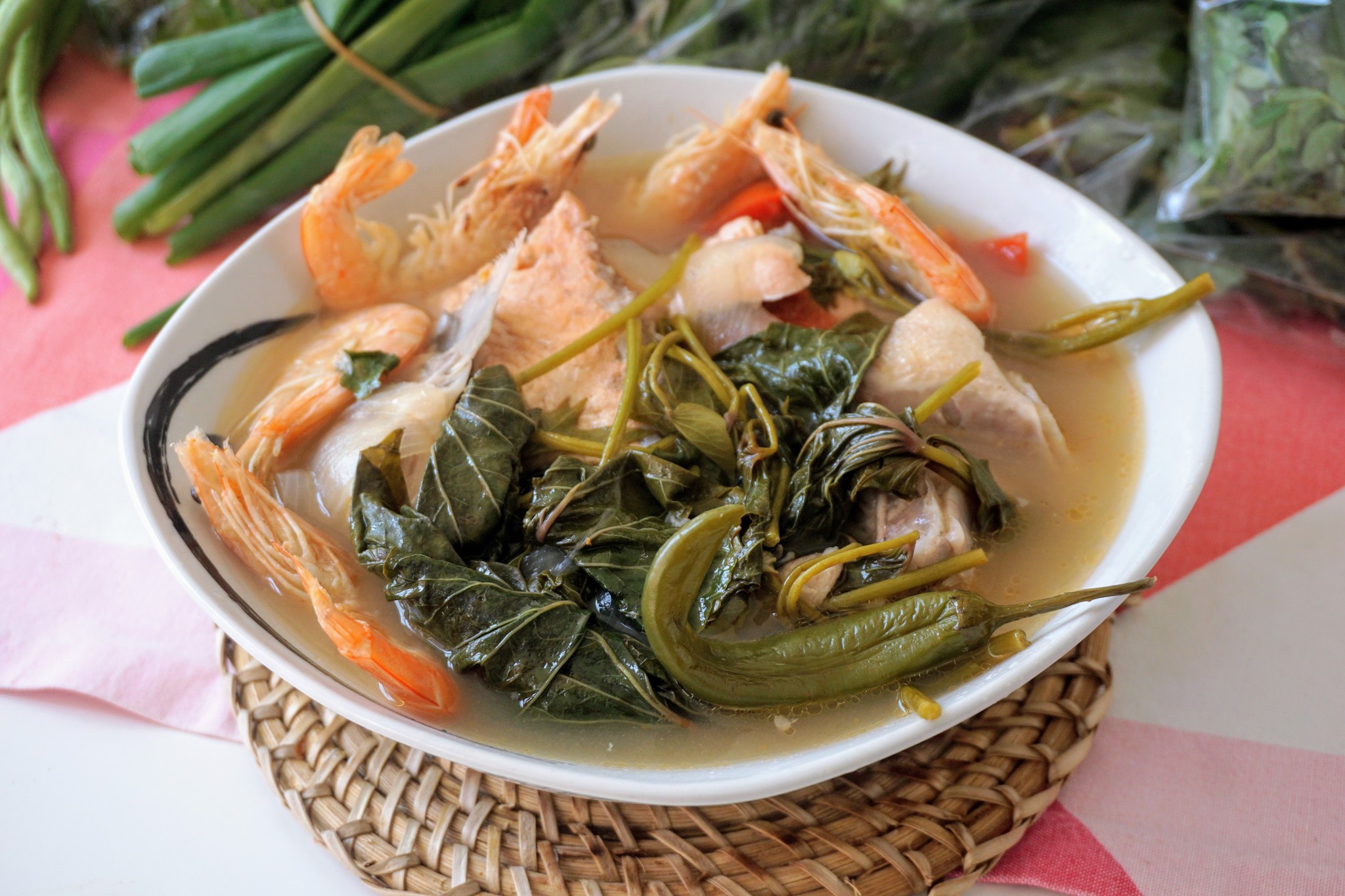 Beef sinigang with kangkong